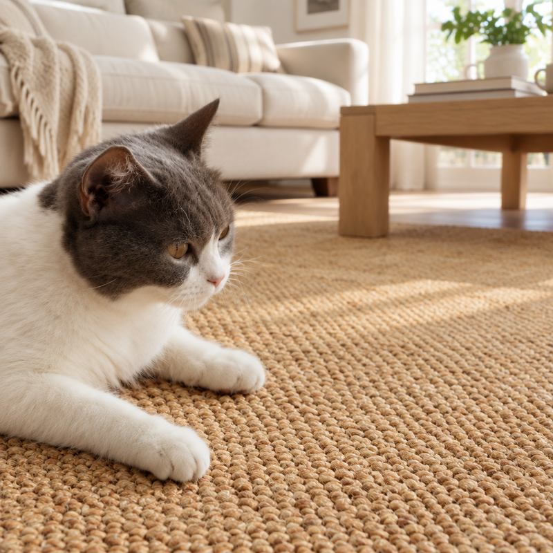 Natural Sisal Entrance Door Mat - Non-Slip Durable Front Door Rug for Indoor & Outdoor Use