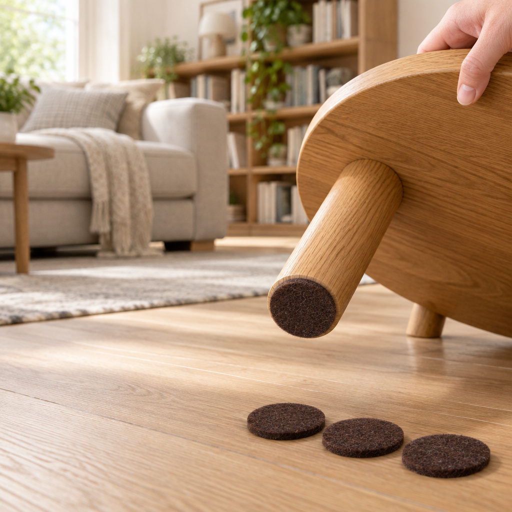 Self-Adhesive Felt Furniture Pads - Thick Wear-Resistant Anti-Slip Pads for Table & Sofa Legs