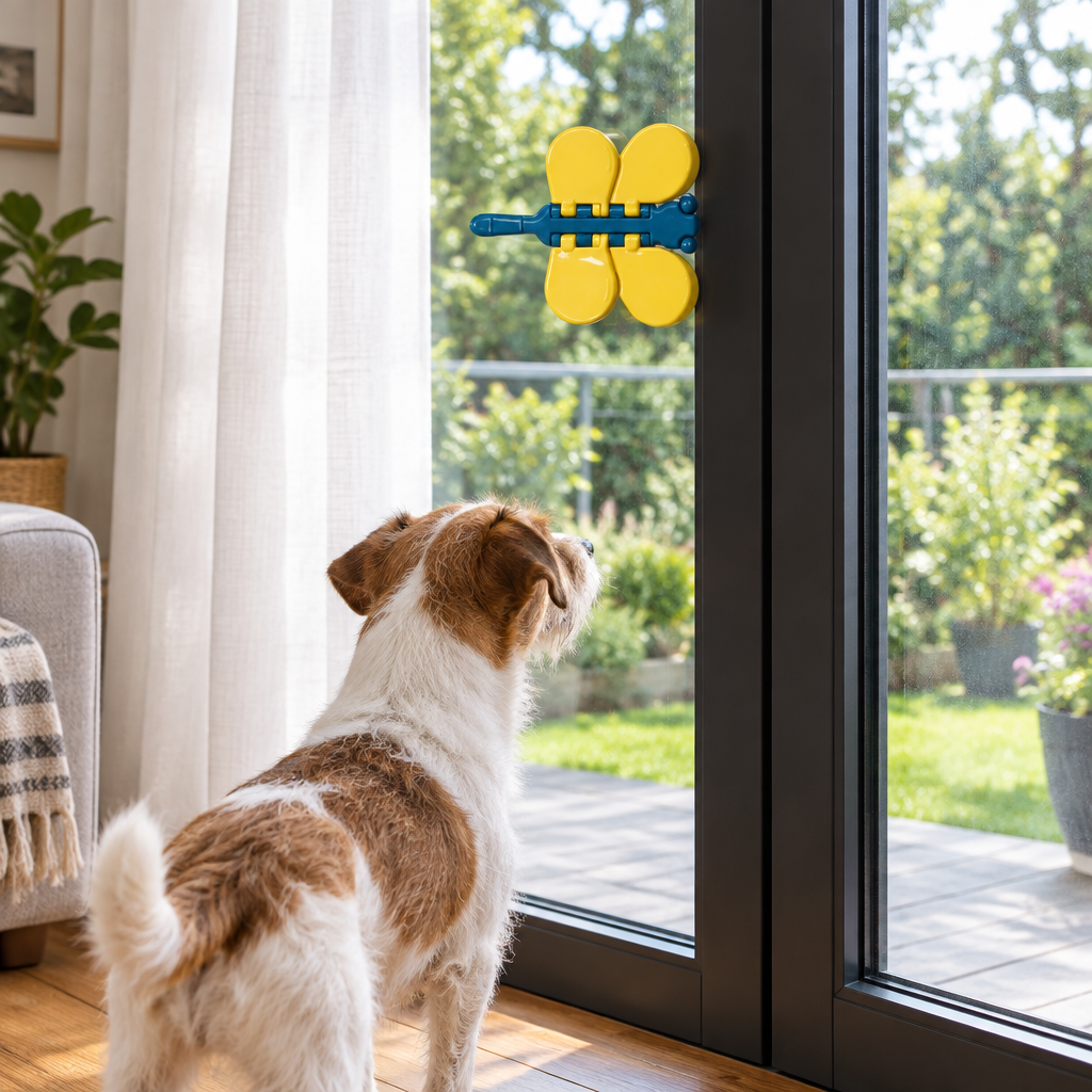 Child Safety Sliding Window Lock - No-Drill Anti-Pinch Window Stopper for Babies, Toddlers & Pets