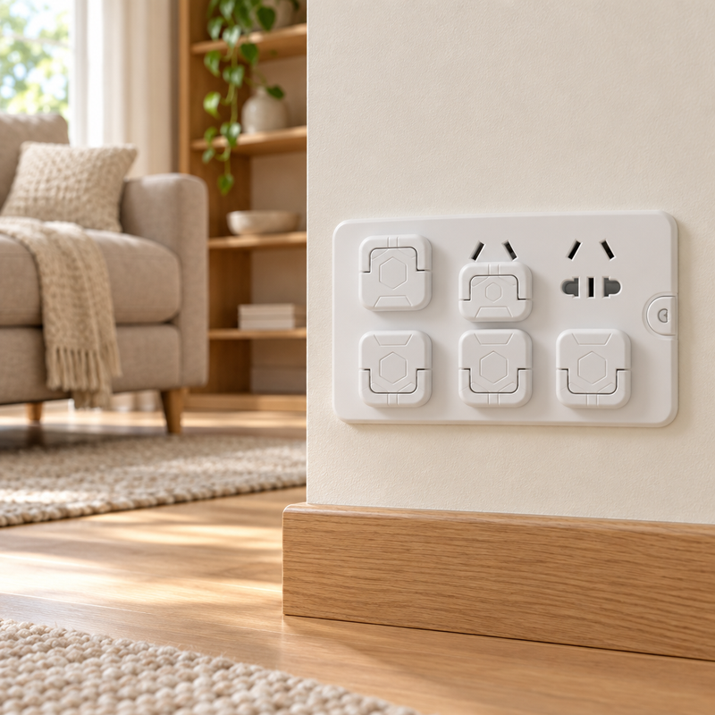 Child Safety Outlet Plug Covers - Electrical Socket Protector Set for Babies & Toddlers