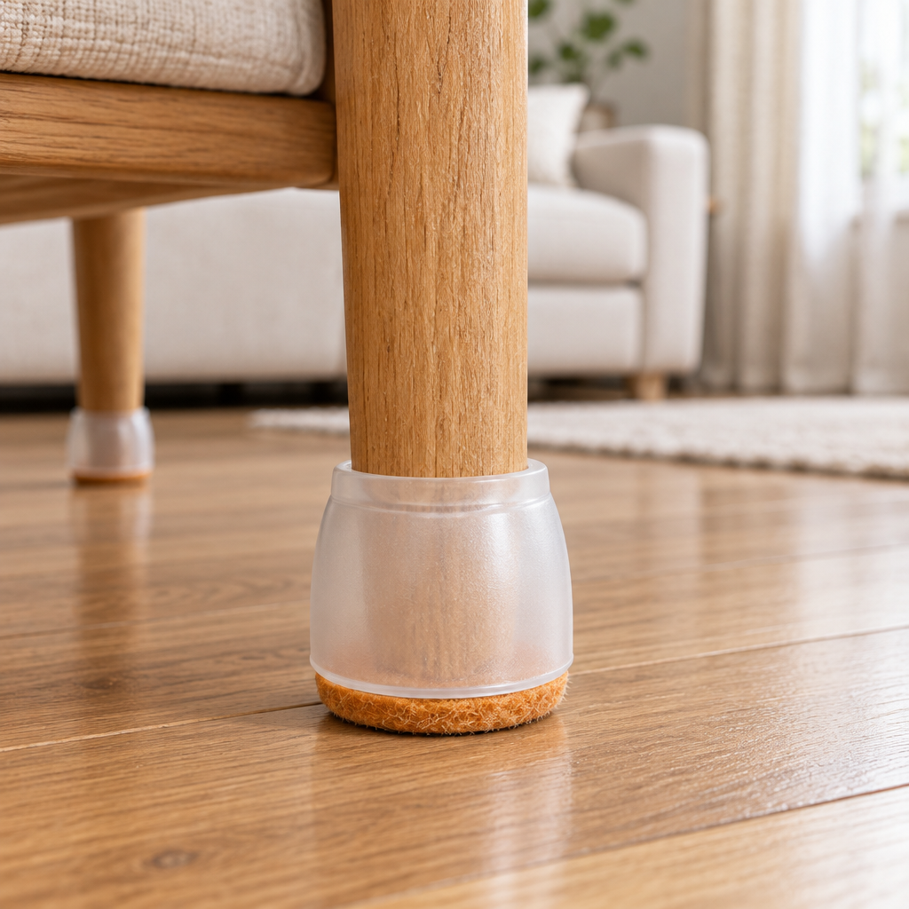Silicone Chair Leg Caps - Noise-Reducing Anti-Slip Furniture Leg Protectors, Thick & Durable