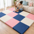 Interlocking Foam Play Mat - Non-Slip Cushioned Floor Tiles for Babies, Toddlers & Playrooms
