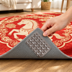 Anti-Slip Suction Cup Carpet Fixers for Rugs, Yoga Mats & Entry Mats - Reusable Floor Grippers