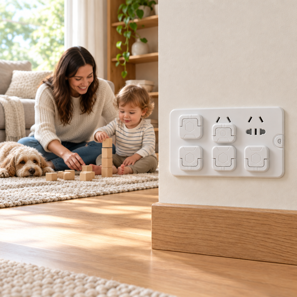 Child Safety Outlet Plug Covers - Electrical Socket Protector Set for Babies & Toddlers