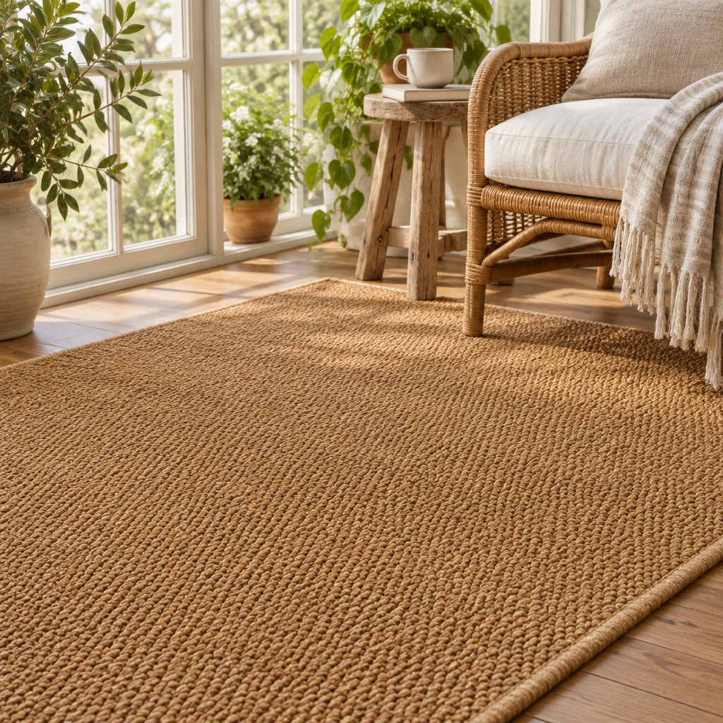 Natural Sisal Entrance Door Mat - Non-Slip Durable Front Door Rug for Indoor & Outdoor Use